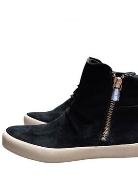 Keds Women's Midtown Zip Suede WX Sneaker in Black Size 5 NWOT